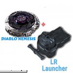 BB-122 Diablo Nemesis XD 4D System Battling Top 4D Bey Battling Top Blade BB122 Starter Set with L-R String BeyLauncher Spins Both Left & Right  B07DCK1751